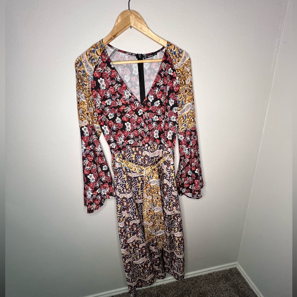 SHEIN multi print maxi dress